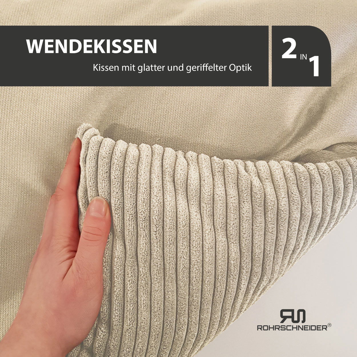 Rohrschneider Tierbett 'Hudson', beige, ca. 57 x 90 cm