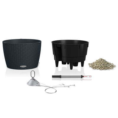 Lechuza 'Nido Cottage 35', graphitschwarz, ca. Ø 35 x H 23 cm Lechuza 'Nido Cottage 35', graphitschwarz, ca. Ø 35 x H 23 cm