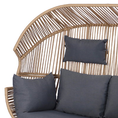 Geflechtsessel 'Deluxe' inkl. Auflagen, 2 Sitzer