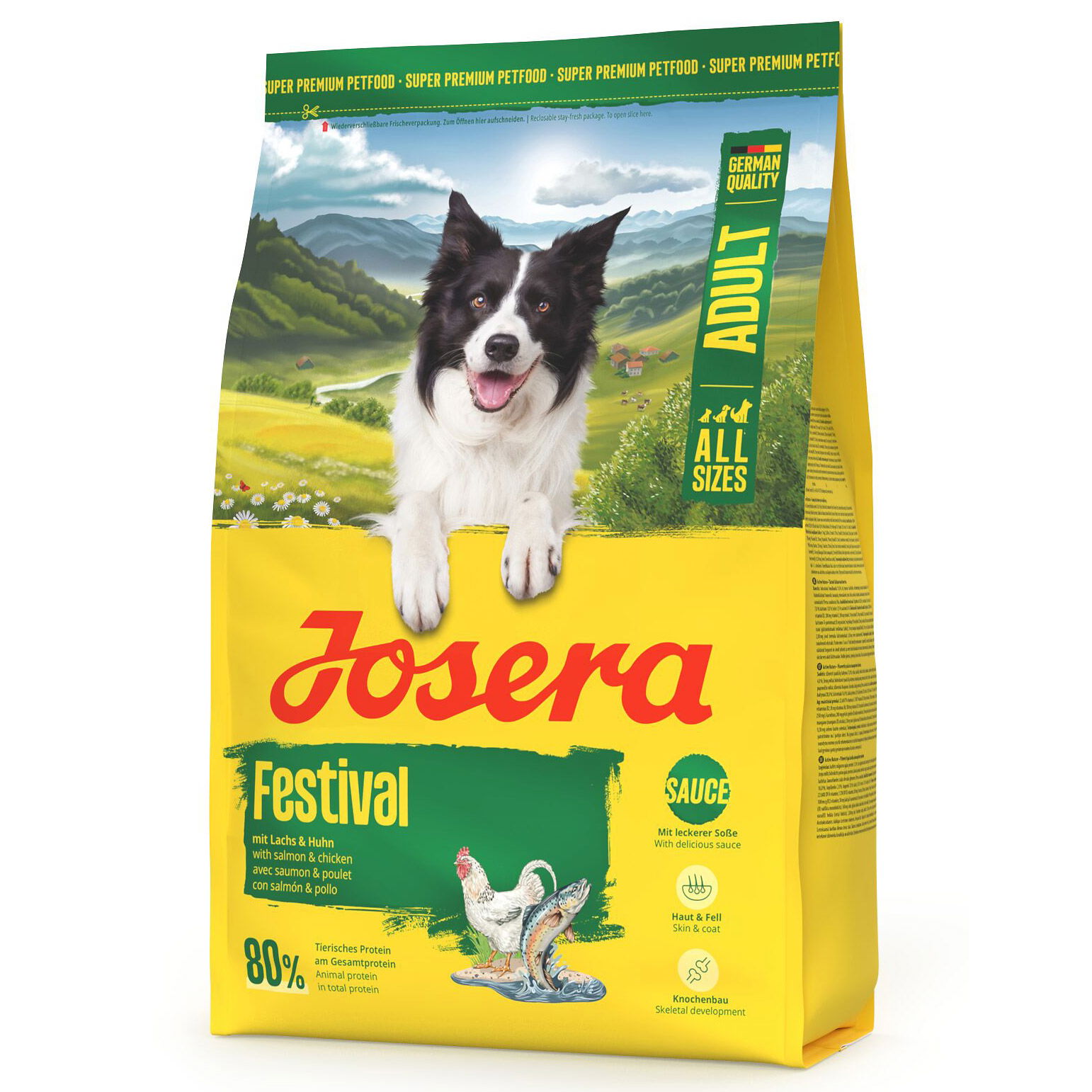 Josera Hundefutter Adult Festival mit Lachs & Huhn, 3kg