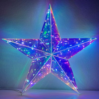 LED Stern, irisierend, kaltweiß, 30 LEDs, ca. Ø 36 cm