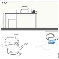 Lechuza 'Yula' Gießkanne, schiefergrau/taupe seidenmatt, 1,7 Liter Lechuza 'Yula' Gießkanne, schiefergrau/taupe seidenmatt, 1,7 Liter