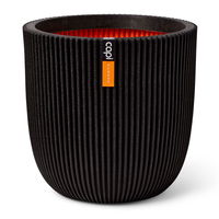 Capi Europe Pflanzgefäß 'Groove', schwarz, ca. Ø 43 x 41 cm