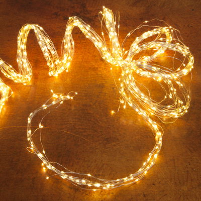 Kölle LED Silberdraht Regen, warmweiß, 700 LEDs, Länge ca. 2,5 m