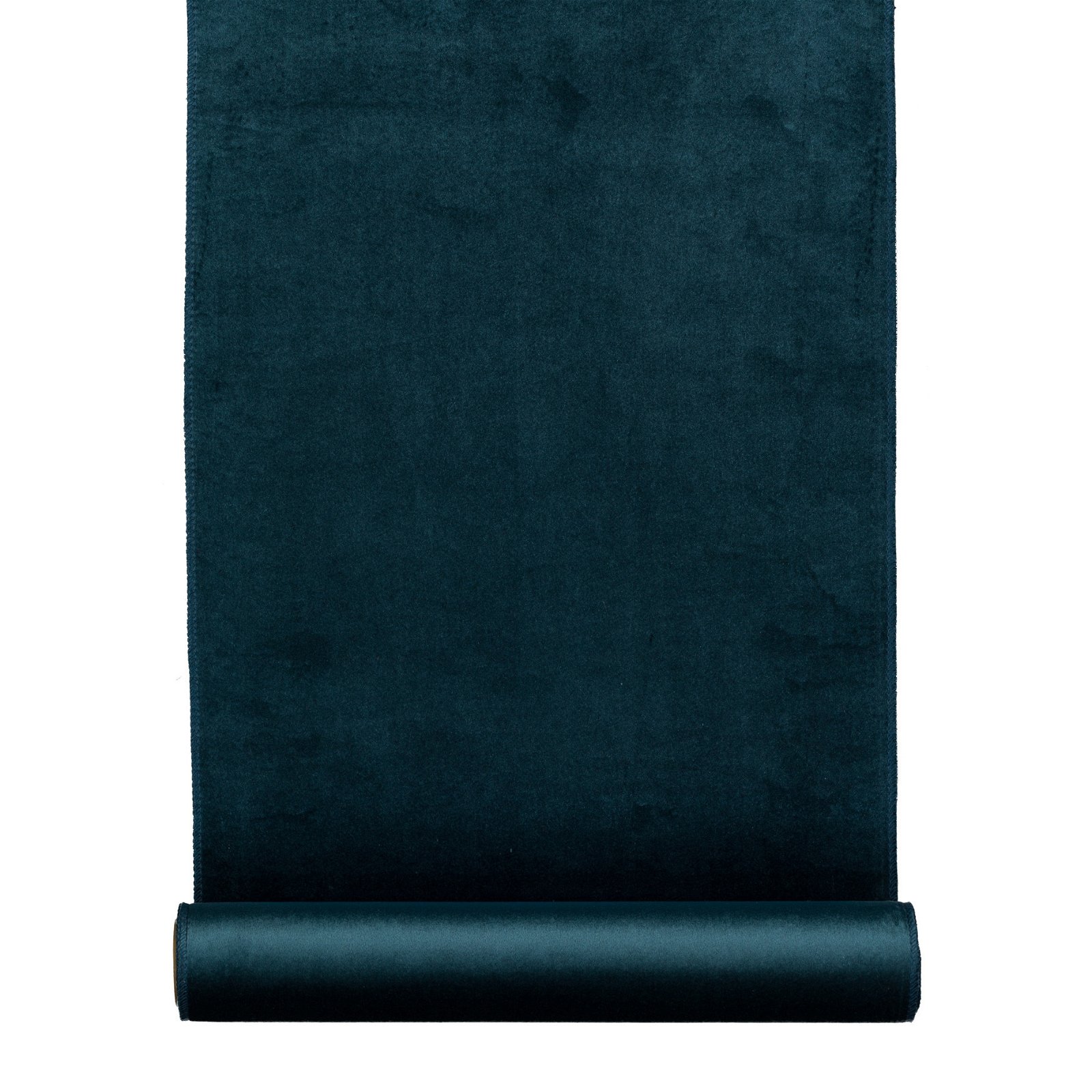 2er-Set Dekostoffrolle, Samt, in Blau, 35 x 180 cm
