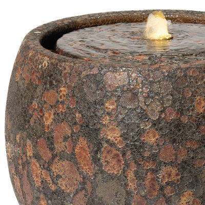 Kirschke Steingutbrunnen 'Maui Rustic', rost, Ø 53 x H 38 cm Kirschke Steingutbrunnen 'Maui Rustic', rost, Ø 53 x H 38 cm