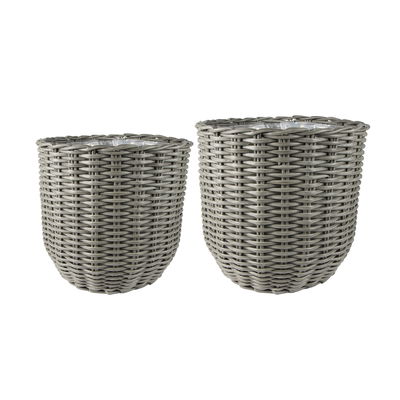 Kölle Pflanzkorb 'Jente', grau, ca. Ø 35 x H 30 cm Kölle Pflanzkorb 'Jente', grau, ca. Ø 35 x H 30 cm