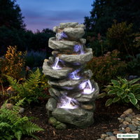 Brunnen aus Polyresin mit Pumpe, LED-Beleuchtung,10 m Kabel, ca. 56x44x102 cm Brunnen aus Polyresin mit Pumpe, LED-Beleuchtung,10 m Kabel, ca. 56x44x102 cm