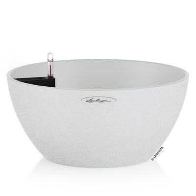 Lechuza 'Cubeto Stone 40', quarzweiß, ca. Ø 40 x 18,3 cm