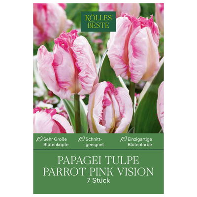 Papageien-Tulpen 'Parrot Pink Vision', rosa, 7 Blumenzwiebeln Papageien-Tulpen 'Parrot Pink Vision', rosa, 7 Blumenzwiebeln