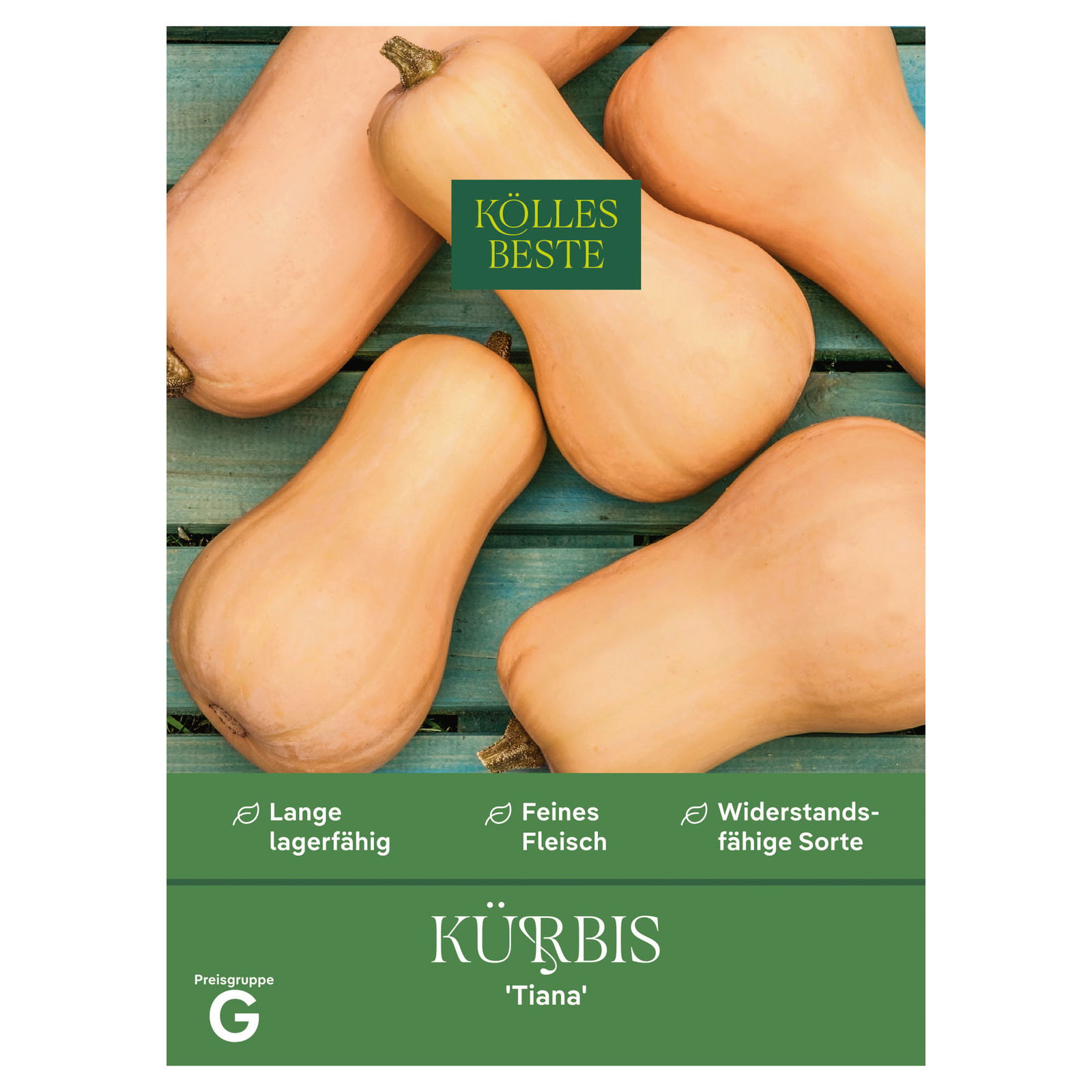 Kölles Beste Gemüsesamen, Butternut-Kürbis 'Tiana'