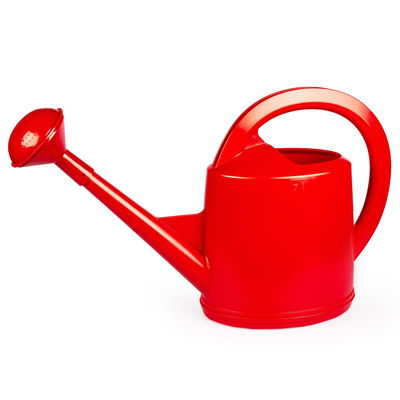 Stöckli Gießkanne, rot, mit Brausekopf, Kunststoff Stöckli Gießkanne, rot, mit Brausekopf, Kunststoff