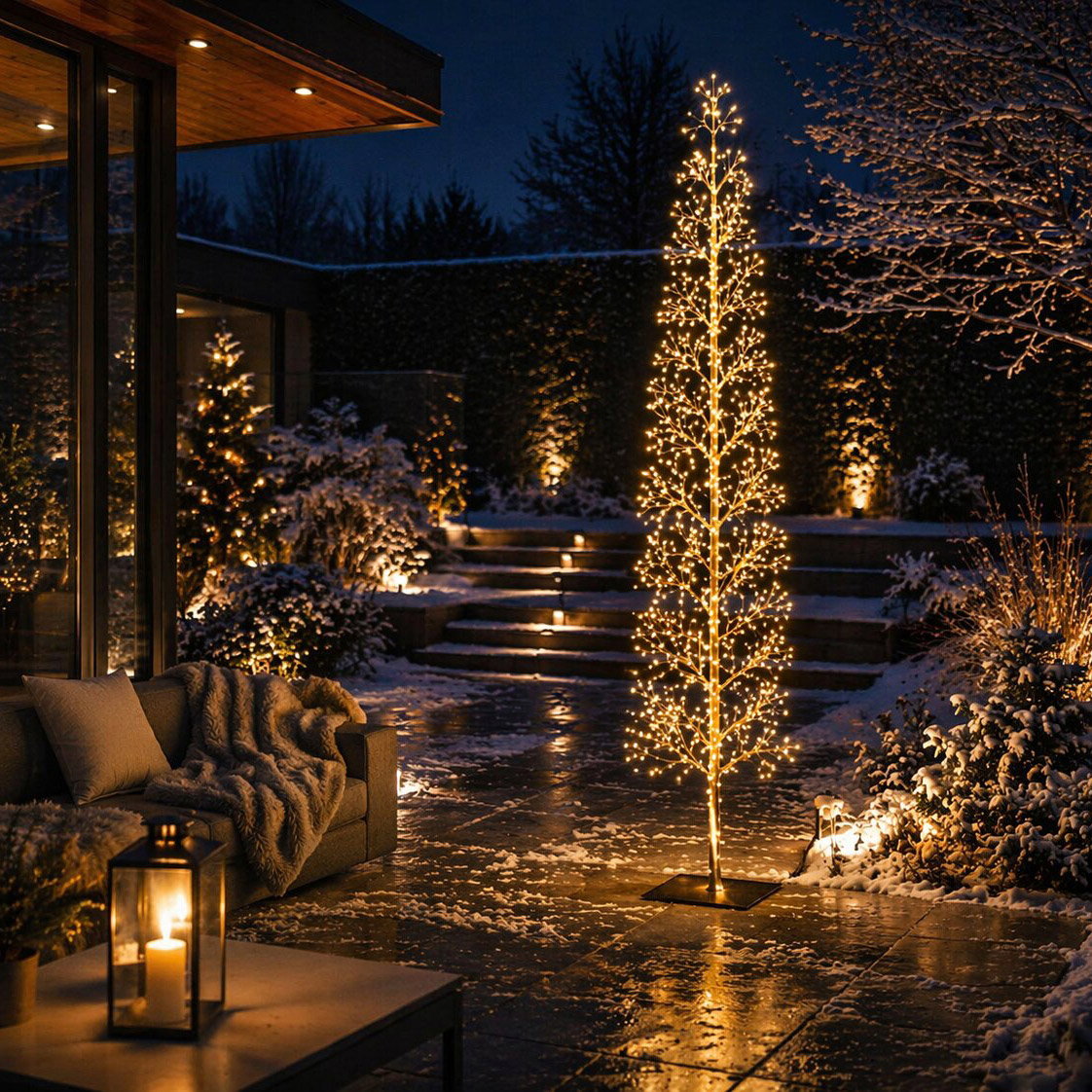 LED Baum, 1080 LEDs, gold, Höhe ca. 180 cm LED Baum, 1080 LEDs, gold, Höhe ca. 180 cm