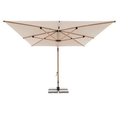 Doppler Pendelschirm 'Alu-Wood XL LED Ultra', natur, ca. 400 x 300 cm