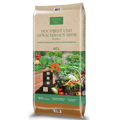 Kölle Bio Hochbeet-Spezialerde torffrei, 60 Sack á 40 l, gesamt 2400 Liter