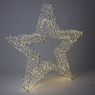 LED Stern, warmweiß, 1200 LEDs, ca. Ø 80 cm LED Stern, warmweiß, 1200 LEDs, ca. Ø 80 cm