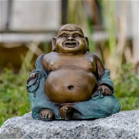 Buddha, braun, Bronze, H 19 cm