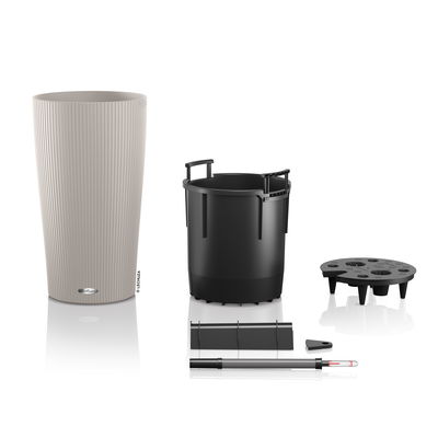 Lechuza 'Cilindro Color 32', sandbraun, ca. Ø 32 x H 56 cm