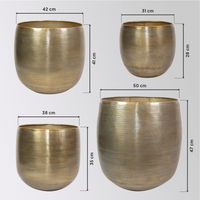 Kölle Pflanzgefäß 'Rowen', gold, 4-teiliges Set