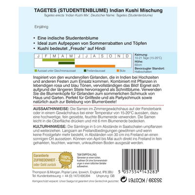 Samenmischung Tagetes, Studentenblume 'Indian Kushi', orange-gelb Samenmischung Tagetes, Studentenblume 'Indian Kushi', orange-gelb