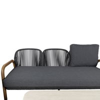 Kölle Loungegruppe 'Malta' inkl. Auflagen, 4-teilig, grau/holzfarben