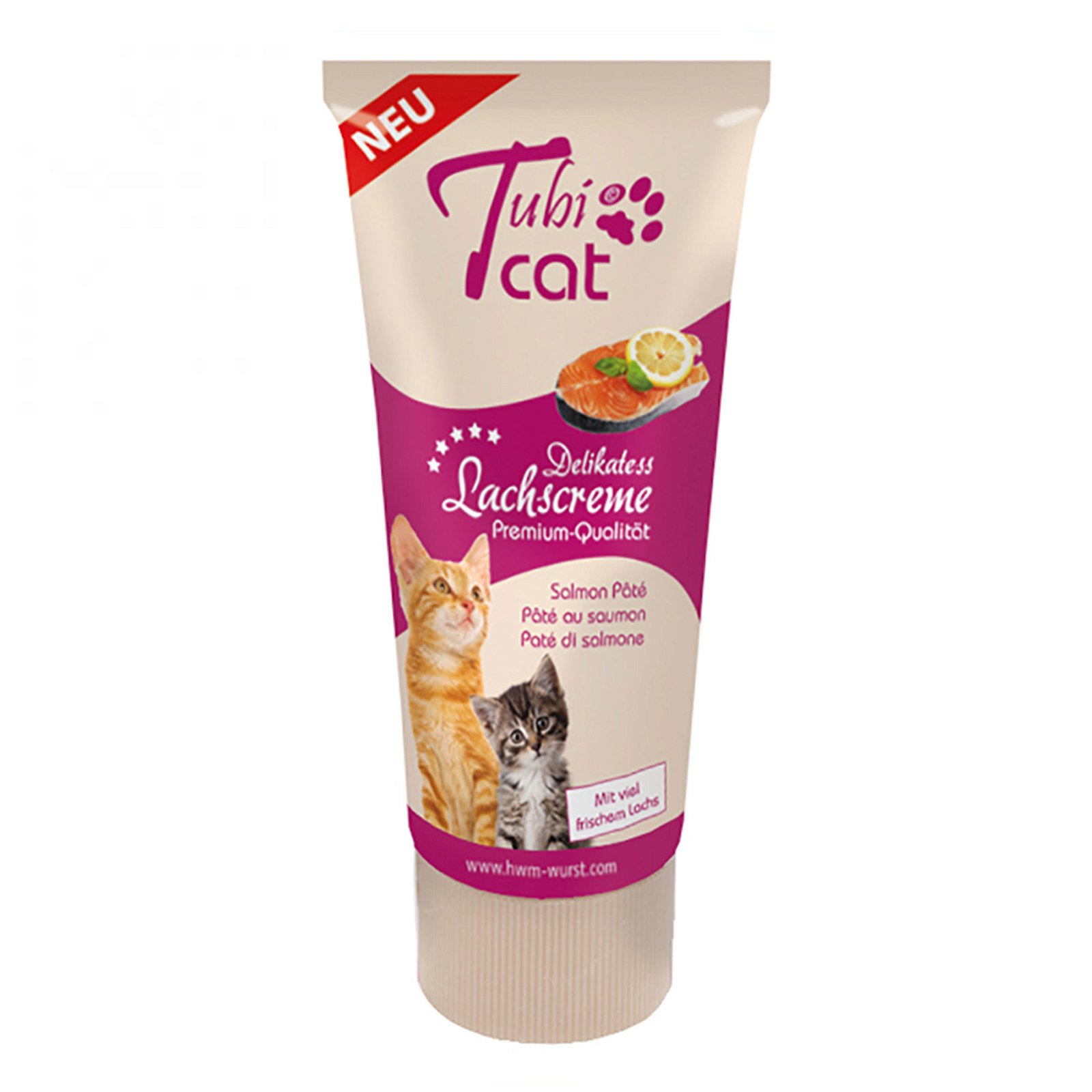 Ergänzungsfutter für Katzen, TubiCat Lachscreme, 75 g