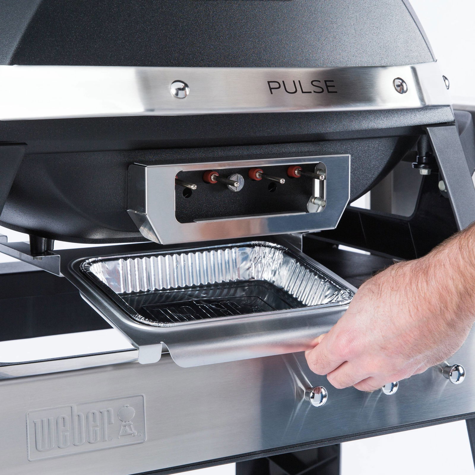 Weber® Elektrogrill Pulse 2000 schwarz, mit Rollwagen