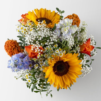 Blumenstrauß 'Golden Hour', handgebunden, Größe M