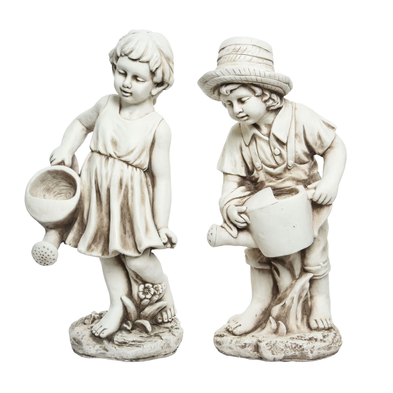 Kölle Statue 'Junge mit Gießkanne', antikweiß, Höhe ca. 67 cm