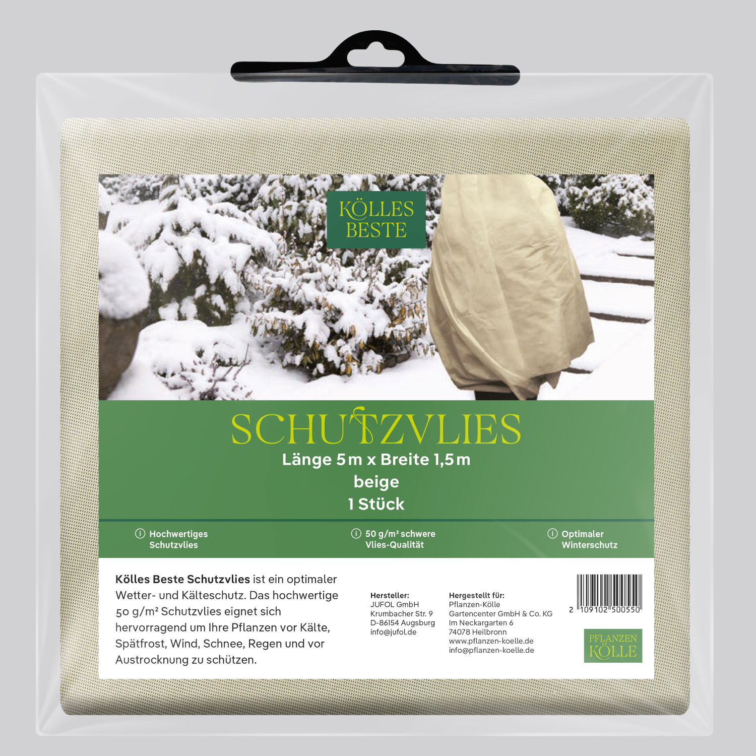 Kölles Beste Schutzvlies, beige, L5 x B1,5 m Kölles Beste Schutzvlies, beige, L5 x B1,5 m