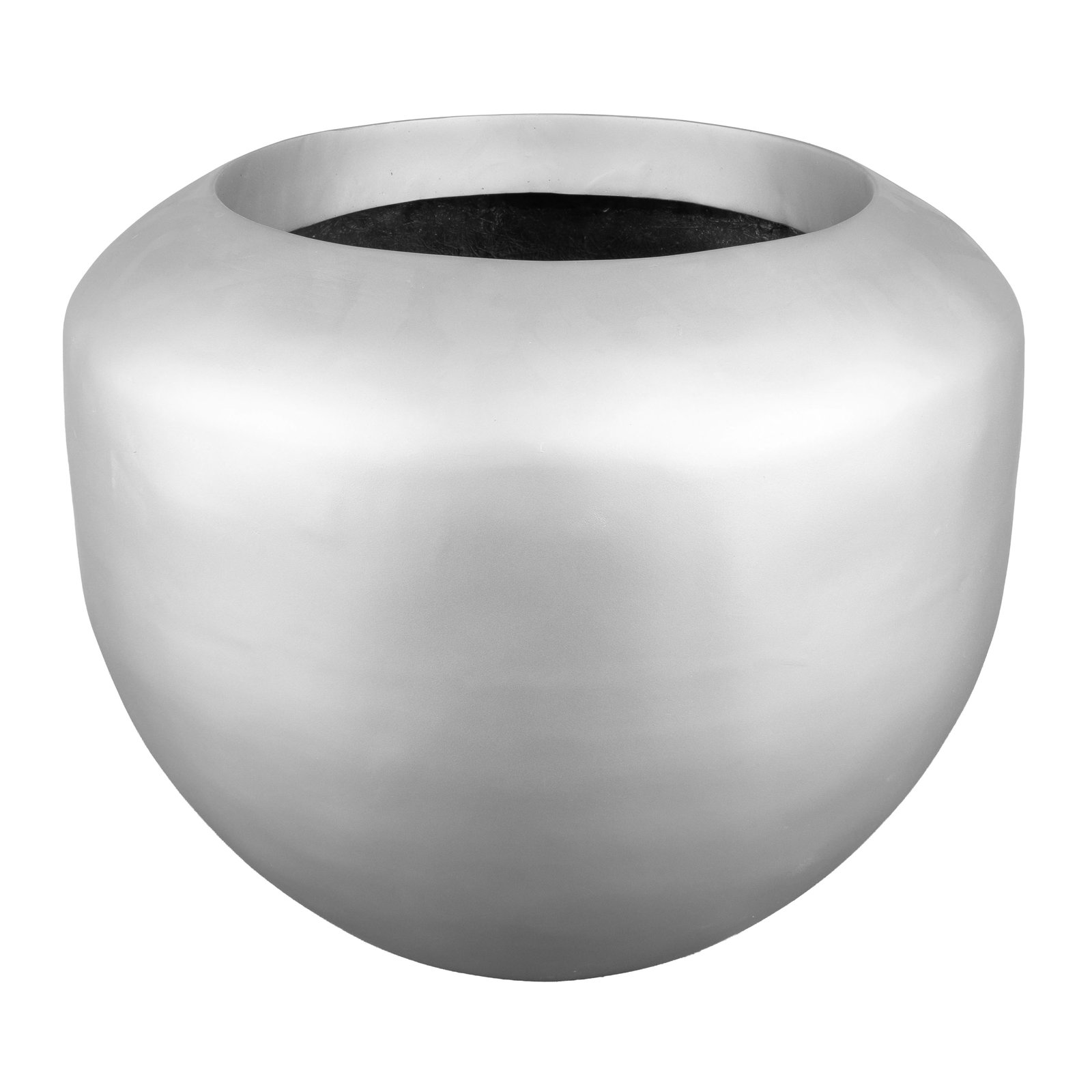Vazo Übertopf 'Mia', silber, ca. Ø 67 x H 56 cm Vazo Übertopf 'Mia', silber, ca. Ø 67 x H 56 cm