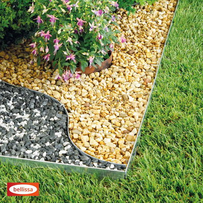 Rasenkante, silber, Stahl, 118 x 12,5 cm Rasenkante, silber, Stahl, 118 x 12,5 cm