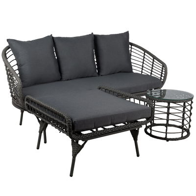 Beistelltisch 'Sintra', grau, ca. H42 x Ø48 cm