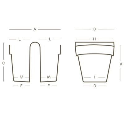 Euro 3 Plast Balkon-Hängetopf 'Be Up Duo', weiß, ca. 33 x 25 x H 25 cm