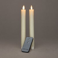 LED Echtwachskerzen 'Magic Flame', elfenbein, 2 Kerzen inkl. Fernbedienung LED Echtwachskerzen 'Magic Flame', elfenbein, 2 Kerzen inkl. Fernbedienung