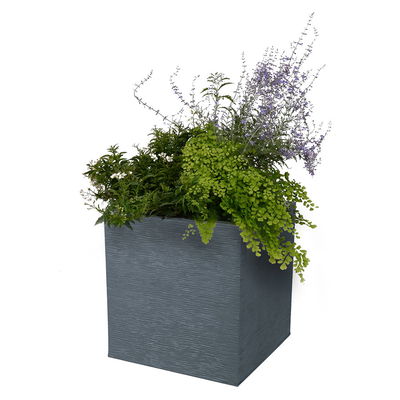 Eda Pflanztrog 'Graphit Dado', anthrazit, ca. 39,5 x 39,5 x H 43,5 cm