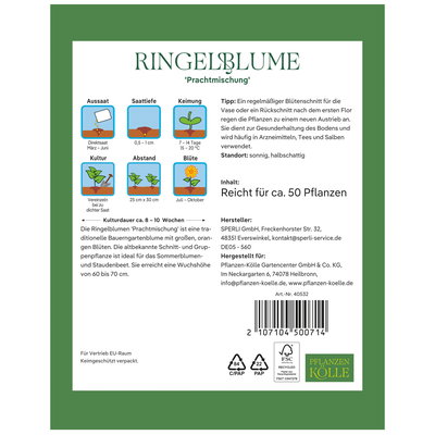 Kölles Beste Blumensamen, Ringelblumen 'Prachtmischung' Kölles Beste Blumensamen, Ringelblumen 'Prachtmischung'