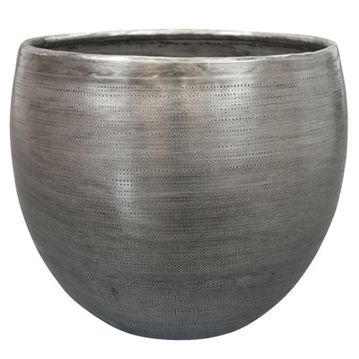 Kölle Pflanzgefäß 'Rowen', silber, ca. Ø 28 x H 23 cm