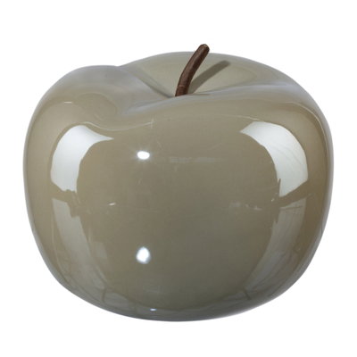 Dekoapfel PEARL, Keramik, grau, H22 x Ø18 cm Dekoapfel PEARL, Keramik, grau, H22 x Ø18 cm