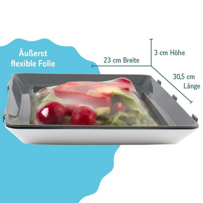 Frischhalteplatte 'Fresh & Clik', 2er-Set, blau/grau Frischhalteplatte 'Fresh & Clik', 2er-Set, blau/grau