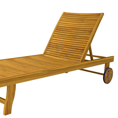 Rollliege 'Felipe', FSC® Akazie, rot-braun, 34, 5 x 200 x 70 cm