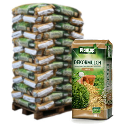 Plantop Dekormulch, natur, 39 Sack á 50 l, gesamt 1950 Liter Plantop Dekormulch, natur, 39 Sack á 50 l, gesamt 1950 Liter