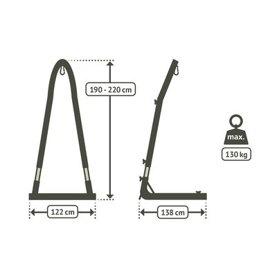 La Siesta Hängesesselgestell 'Amura' für 'Basic' & 'Kingsize', anthrazit