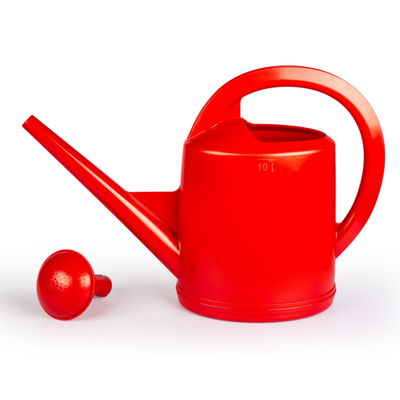 Stöckli Gießkanne, rot, mit Brausekopf, Kunststoff Stöckli Gießkanne, rot, mit Brausekopf, Kunststoff