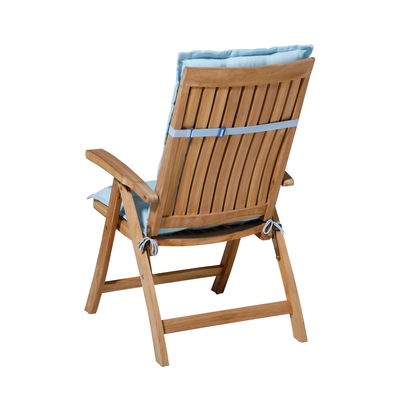 Niederlehnerauflage 'Panama', hellblau, ca. 105 x 50 cm Niederlehnerauflage 'Panama', hellblau, ca. 105 x 50 cm