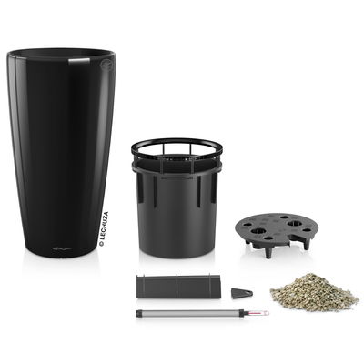 Lechuza 'Rondo 32', schwarz, ca. Ø 33 x H 56 cm