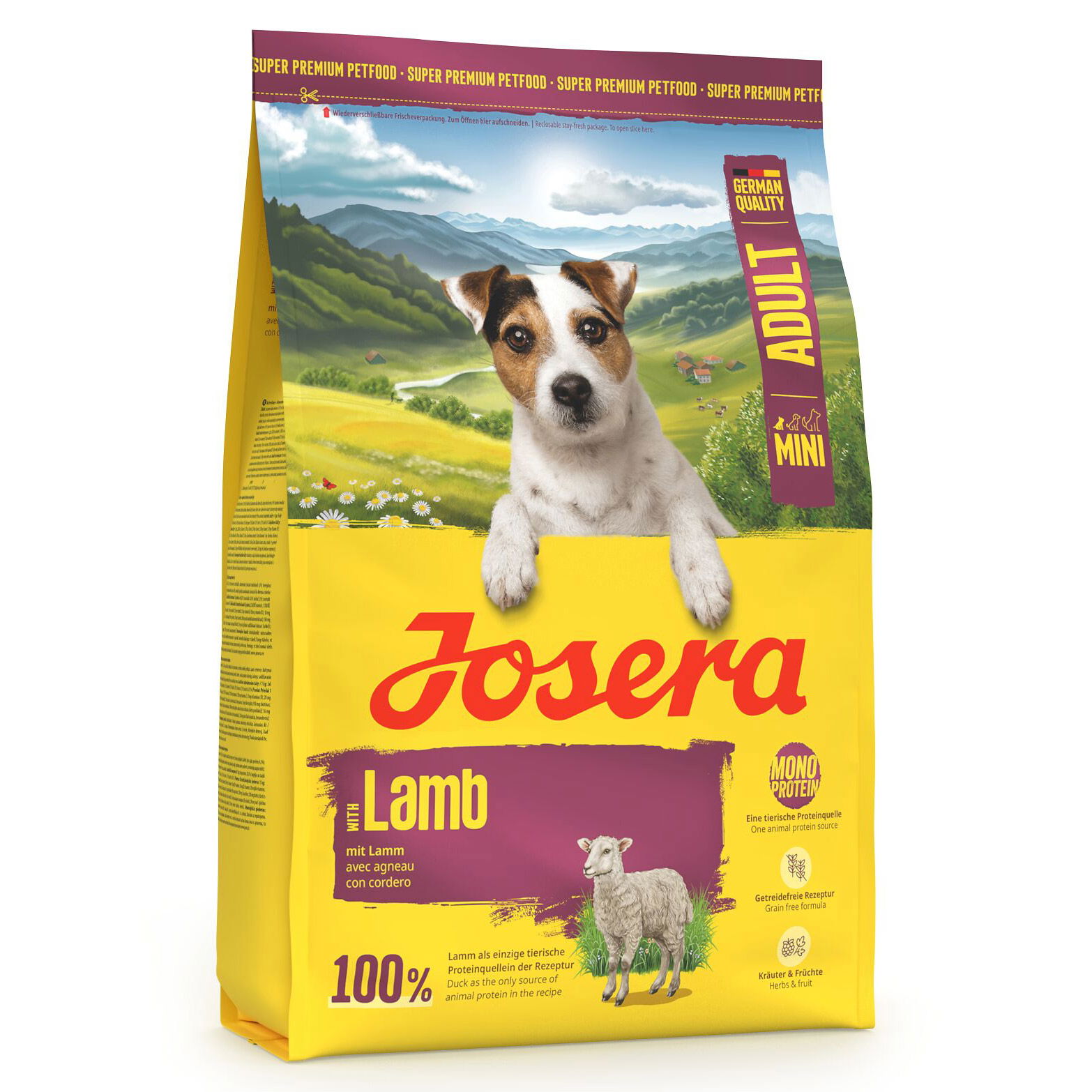 Josera Hundefutter Mini Adult mit Lamm, 3kg