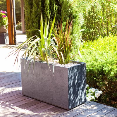 Eda Pflanzkasten 'Volcania Hutch High', anthrazit, ca. 99,5 x 39 x H 60 cm Eda Pflanzkasten 'Volcania Hutch High', anthrazit, ca. 99,5 x 39 x H 60 cm