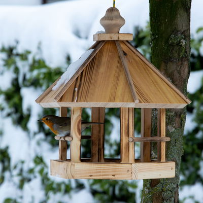 Kiefer-Vogelhaus 'Branded Sechseck', geflammt, 32 x 29 x 36 cm Kiefer-Vogelhaus 'Branded Sechseck', geflammt, 32 x 29 x 36 cm