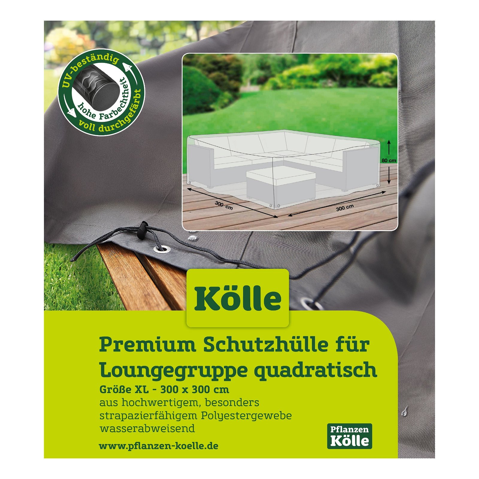 Kölle Premium Schutzhülle für Loungegruppen quadratisch 300x300 cm